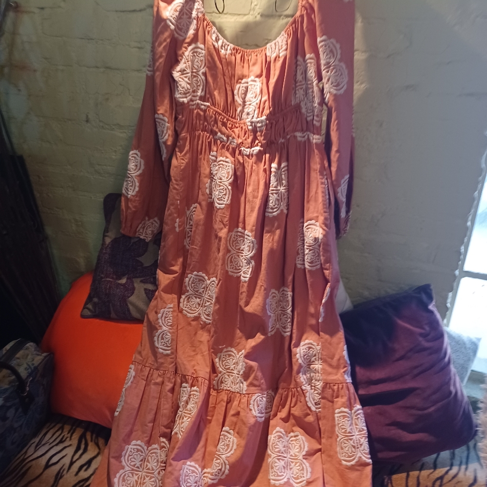 NEW! Ciebon Cotton Embroidered  Patterned Dress - Picture 6 of 7